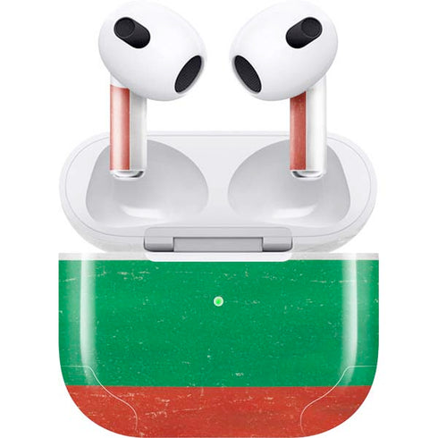 Bulgarian Flag Distressed Apple AirPods (3rd Gen 2021) Skin